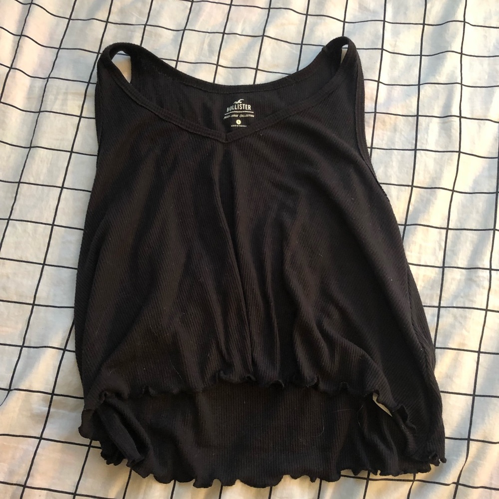 hollis tee black crop tank